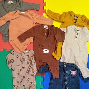 3-6 MONTH BABY BUNDLE! earth tones baby clothes bundle